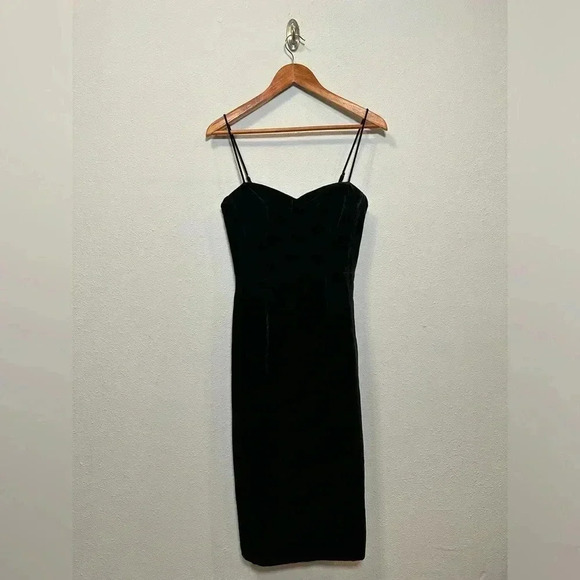 Theory corset velvet dress in black new size 2 - Picture 2 of 10
